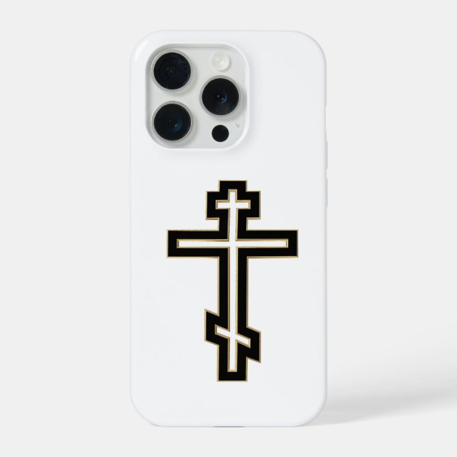Russian orthodox cross iPhone case (Back)