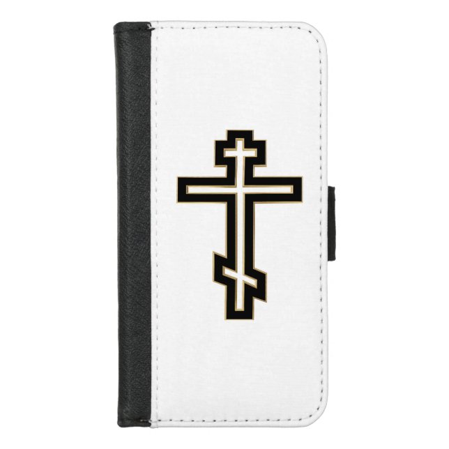 Russian orthodox cross iPhone wallet case (Front)