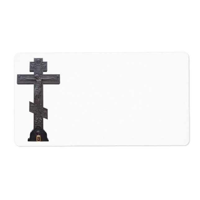 Russian orthodox cross label (Front)