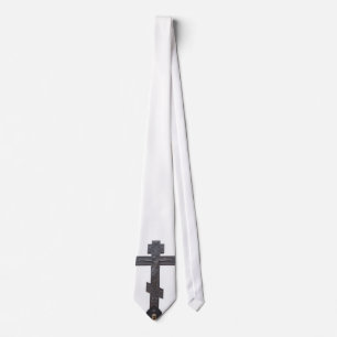 Russian orthodox cross neck tie