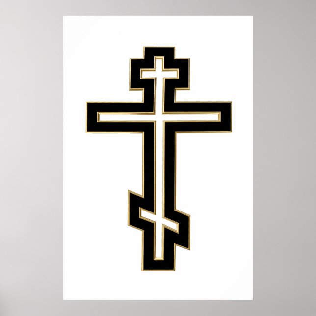Russian orthodox cross poster (Front)