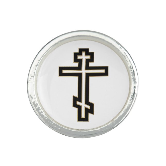 Russian orthodox cross ring (Front)