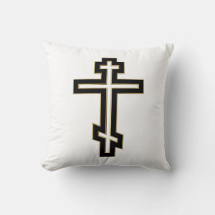 Russian orthodox cross throw pillow