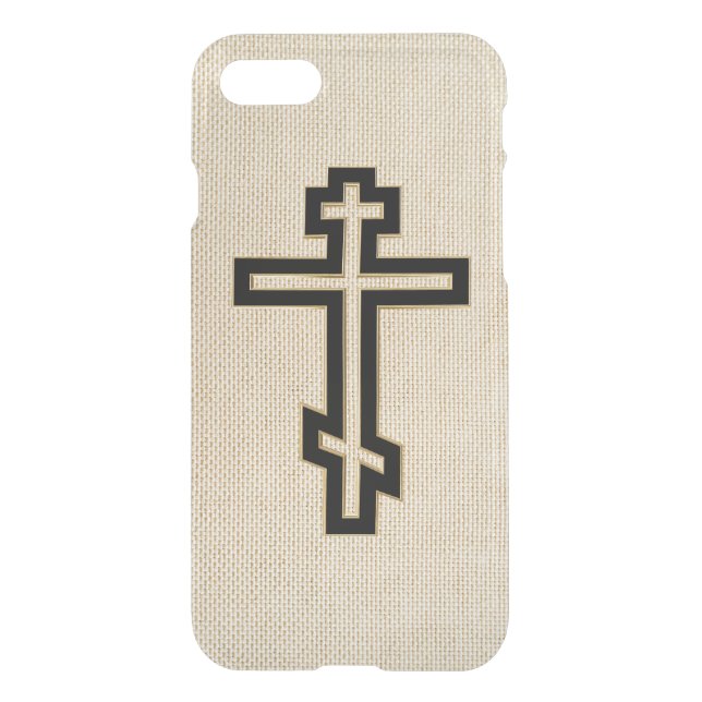 Russian orthodox cross uncommon iPhone case (Back)