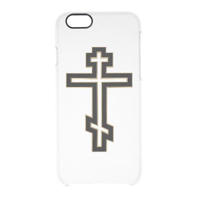 Russian orthodox cross uncommon iPhone case (Back)