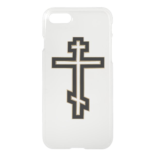 Russian orthodox cross uncommon iPhone case (Back)