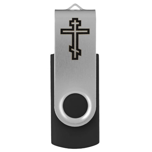 Russian orthodox cross USB flash drive (Front Vertical)