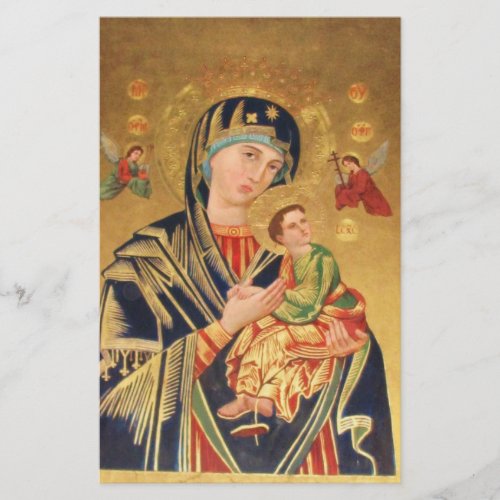 Russian Orthodox Icon _ Virgin Mary and baby Jesus