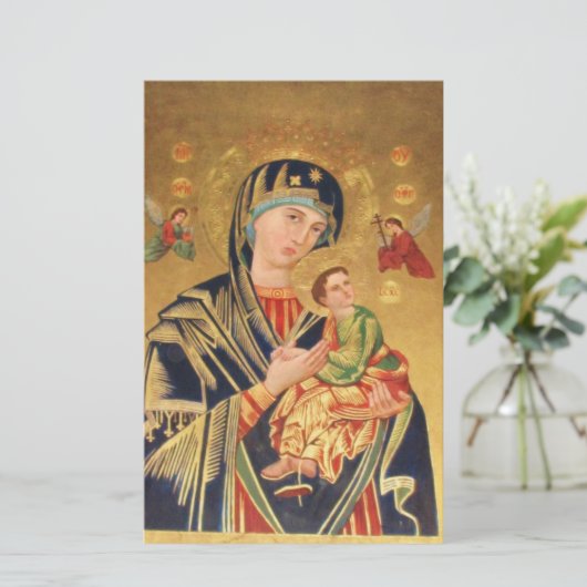Russian Orthodox Icon - Virgin Mary and baby Jesus (Standing Front)