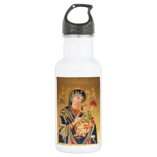 Russian Orthodox Icon _ Virgin Mary and baby Jesus Stainless Steel Water Bottle