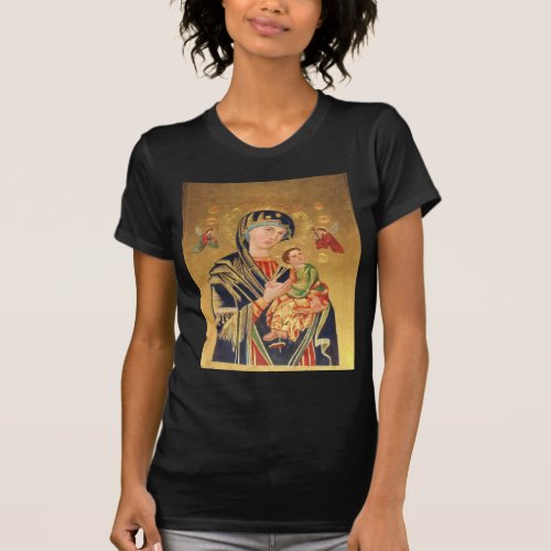 Russian Orthodox Icon _ Virgin Mary and baby Jesus T_Shirt
