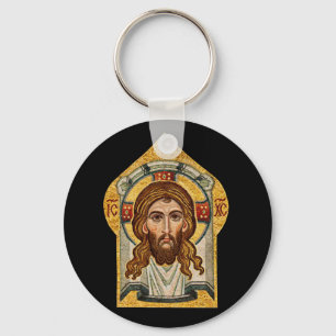 Russian orthodox mosaic icon keychain