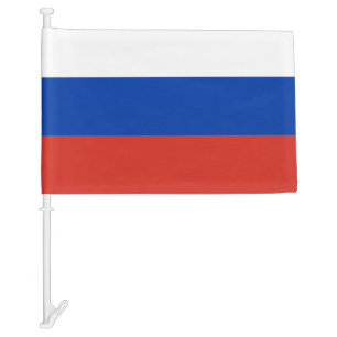 Russian Patriotic Tricolour Car Flag Accessory