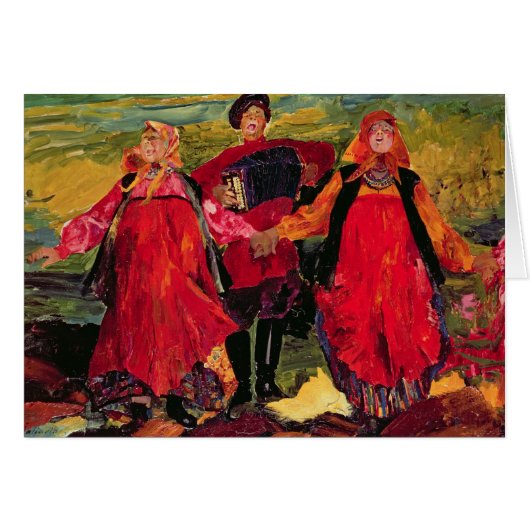 Russian Peasants Singing Cards (Front Horizontal)