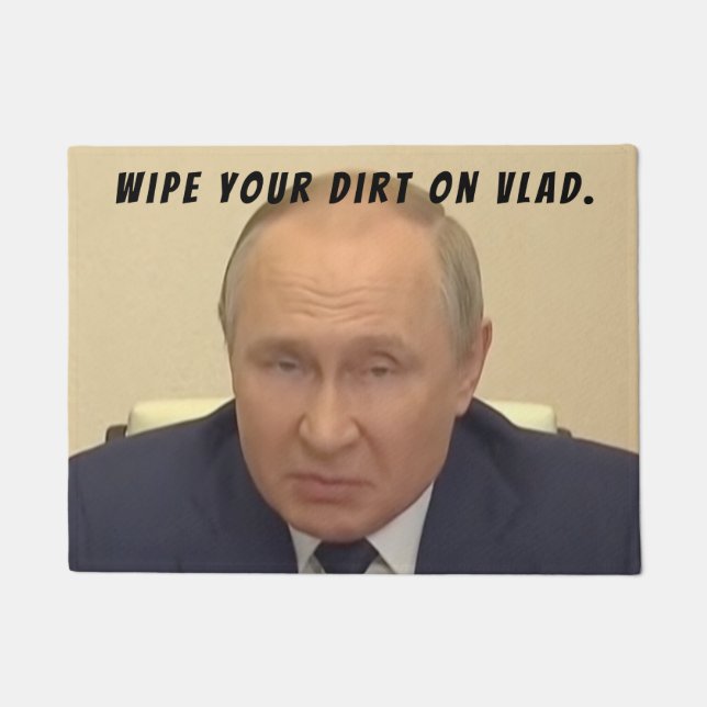 Russian President Ukraine Invader Vladimir Putin Doormat (Front)