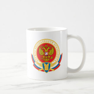 Russian president's security emblem coffee mug