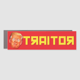 Russian Puppet Traitor Anti-Trump Bumper Car Magnet