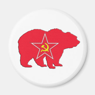 Russian red bear magnet