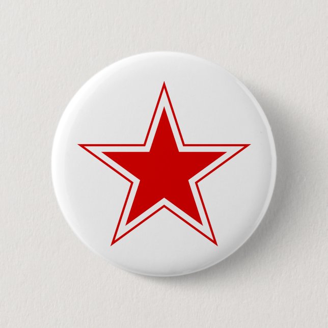Russian Red Star Pinback Button (Front)