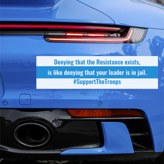 Russian Resistance English - White Blue White Flag Car Magnet