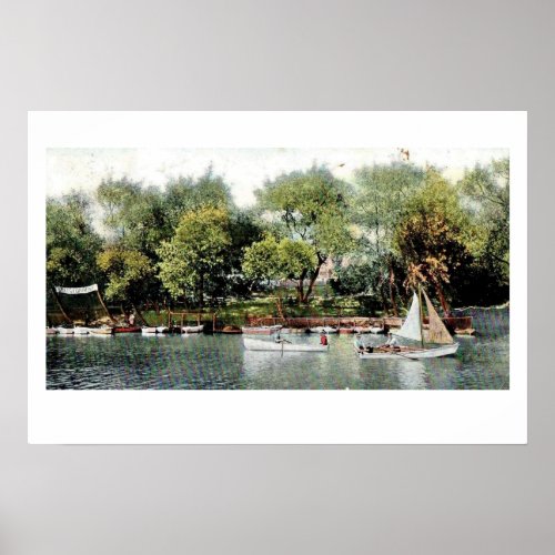 Russian River Boating Poster Print