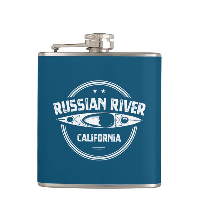 Russian River California Kayaking Flask (Front)