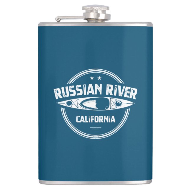 Russian River California Kayaking Flask (Front)