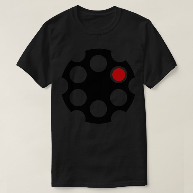 Russian Roulette Revolver T-Shirt (Design Front)