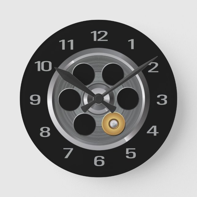 Russian Roulette Wall Clock (Front)