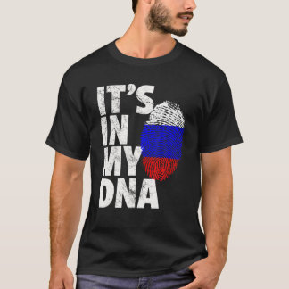 Russian Russia Flag IT's IN MY DNA Christmas Gift T-Shirt