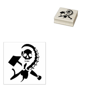 Russian Sickle and Hammer Evil Invasion Rubber Stamp