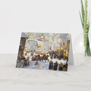 Russian Snow Scene Christmas Card