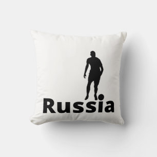 Russian soccer throw pillow