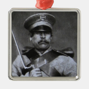 Russian soldier metal ornament