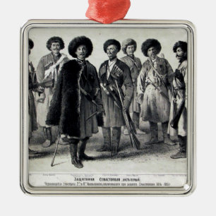 Russian Soldiers Metal Ornament