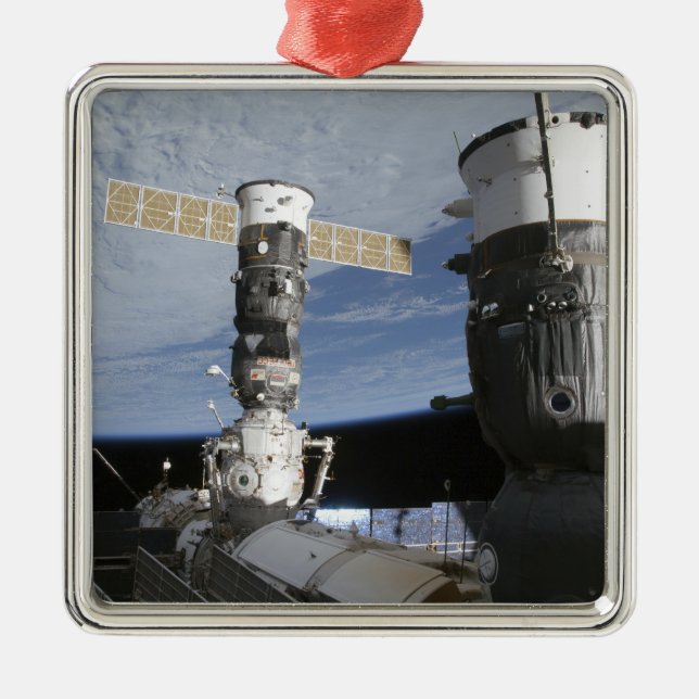 Russian Soyuz and Progress spacecrafts Metal Ornament (Front)