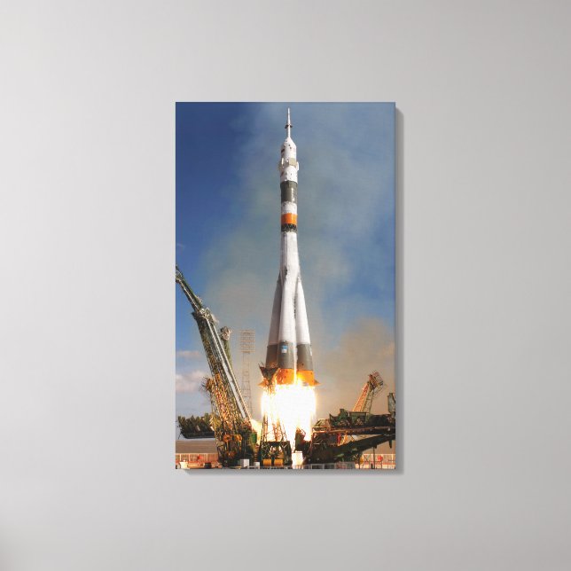 Russian Soyuz Liftoff - October 12, 2008 Canvas Print (Front)