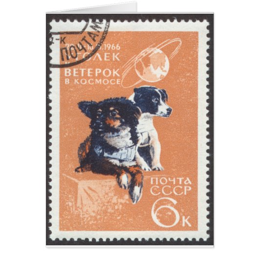 Russian Space Dogs 1966 Cosmos 110 Cards (Front)