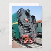 Russian steam locomotive P36-0001. Built in 1950 (Front/Back)