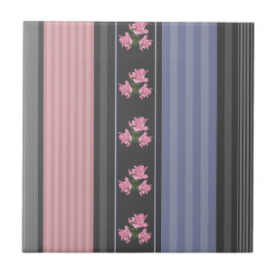 Russian, striped , patchwork ceramic tile
