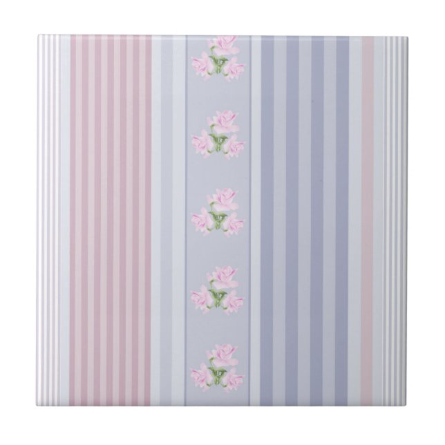 Russian, striped , patchwork ceramic tile (Front)
