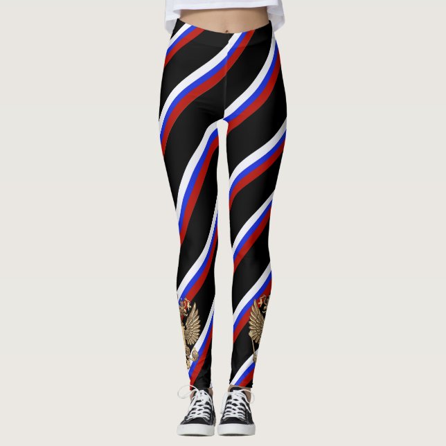 Russian stripes flag leggings (Front)