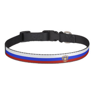 Russian stripes flag pet collar