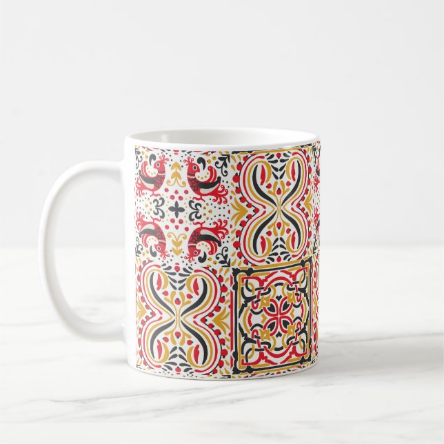Russian style boho chic pattern  coffee mug (Left)