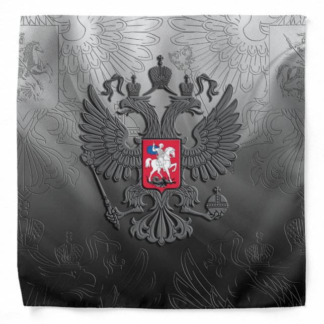 Russian symbol gray flag bandana (Front)