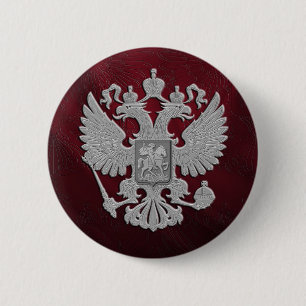 Russian symbol red flag pinback button