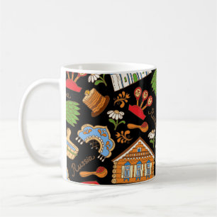 Russian Symbols: Colored Vintage Pattern. Coffee Mug