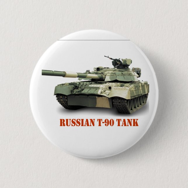 RUSSIAN T-90 PINBACK BUTTON (Front)