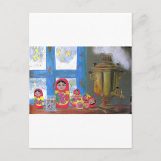 russian tea time postcard
