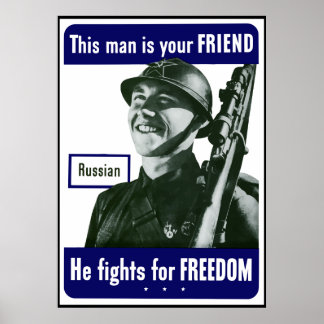 Russian -- This Man Is Your Friend -- Border Poster